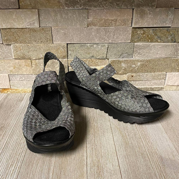 White Mountain Wedge Sandals Size 7 - Picture 1 of 5